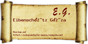 Eibenschütz Géza névjegykártya
