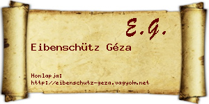 Eibenschütz Géza névjegykártya